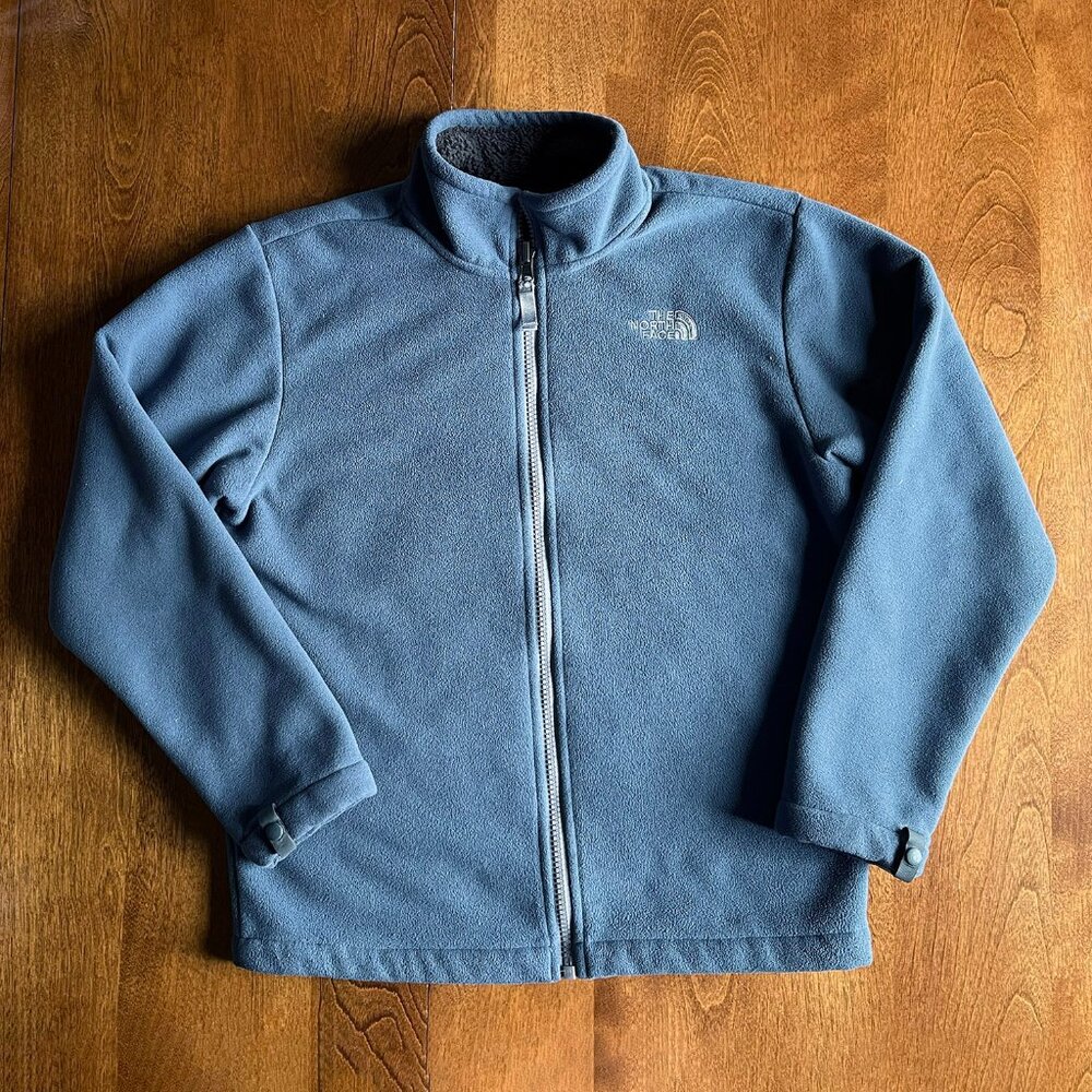 The North Face slate blue fleece jacket M 10/12